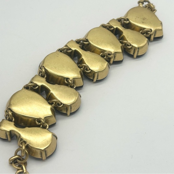 J. Crew Brown and Blue Jeweled Teardrop Bracelet - Picture 4 of 5